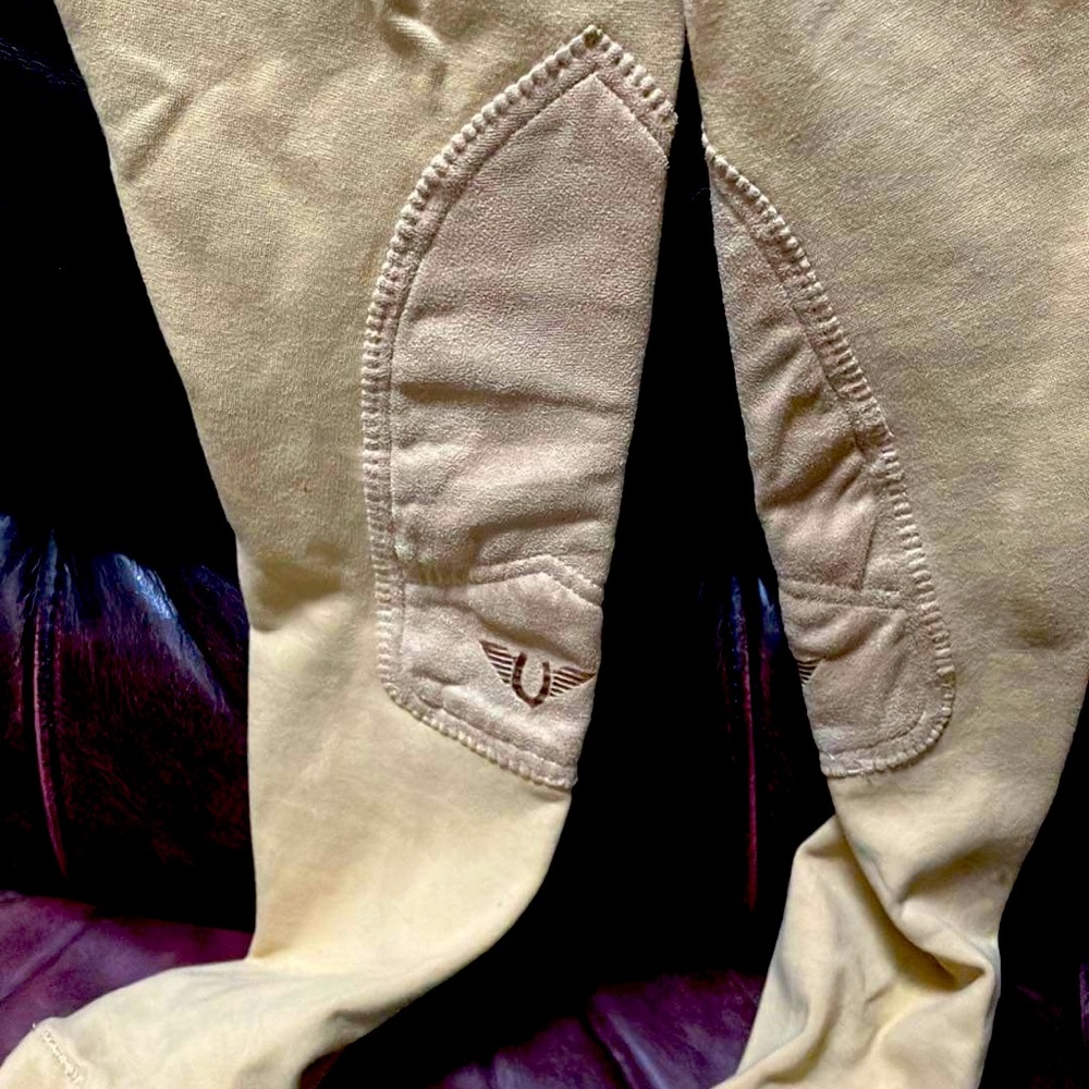 Tuffrider tan breeches 16 KIDS/ small adult only used once.